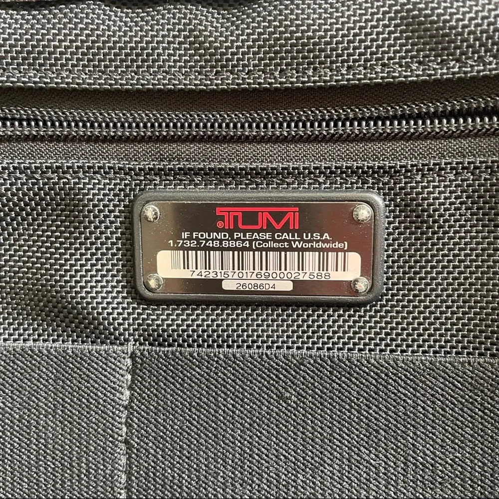 TUMI Unisex Black Ballistic Nylon Alpha Generation 4 Backpack Laptop Bag 26086D4